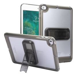 Dteck - Shockproof Matte Case for Apple iPad mini (5th Generation) 2019, Rugged Slim Protective Cover with Folding Kickstand - Black