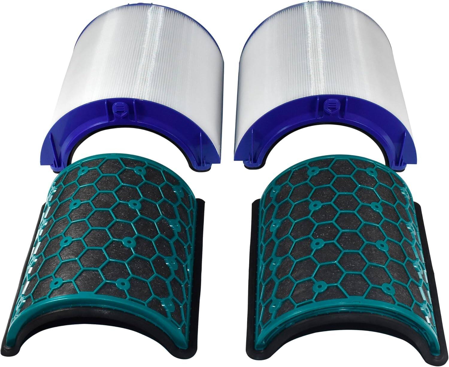 Alt View 5. HQRP - TP04 HEPA and Carbon Replacement Filter Set for Dyson HP04 TP04 TP05 DP04 DP05 Air Purifier.