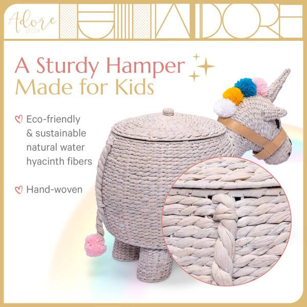 Adore DECOB

A Sturdy Hamper Made for Kids

- Eco-friendly & sustainable natural water hyacinth fibers
- Hand-woven