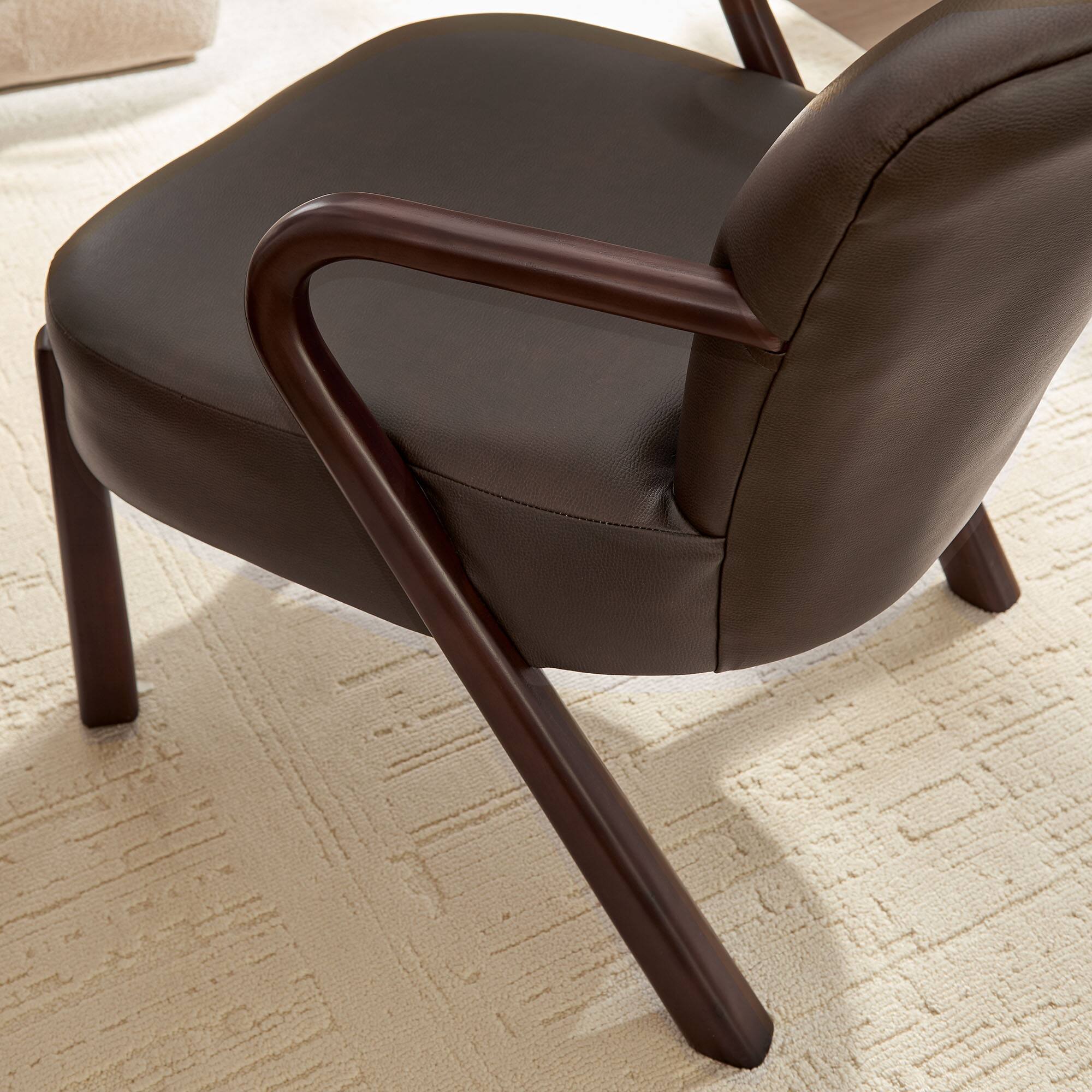 Alt View 1. Modway - Arden Faux Leather Upholstered Accent Armchair by Modway - Espresso.