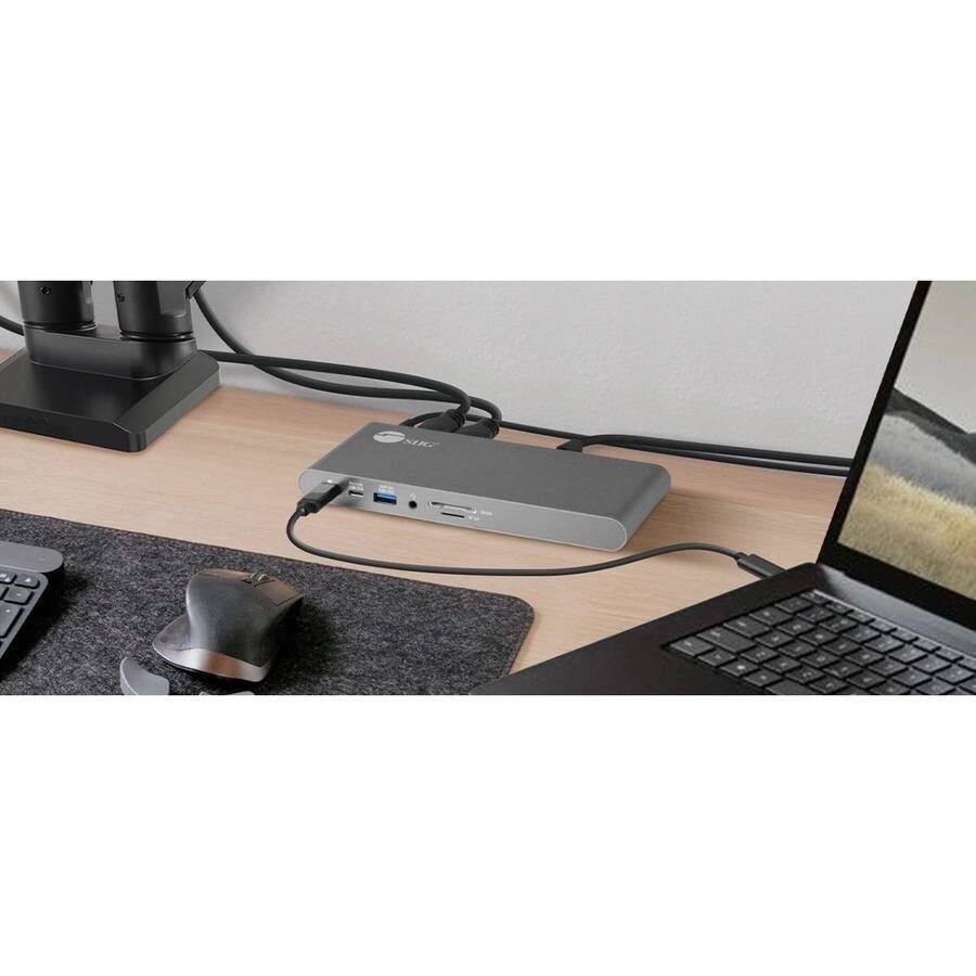 Alt View 1. SIIG Inc - SIIG USB-C Dual 4K Video MST Docking Station with 60WPD Charging - Ingenious Detachable Design - Ultra-speed Data.