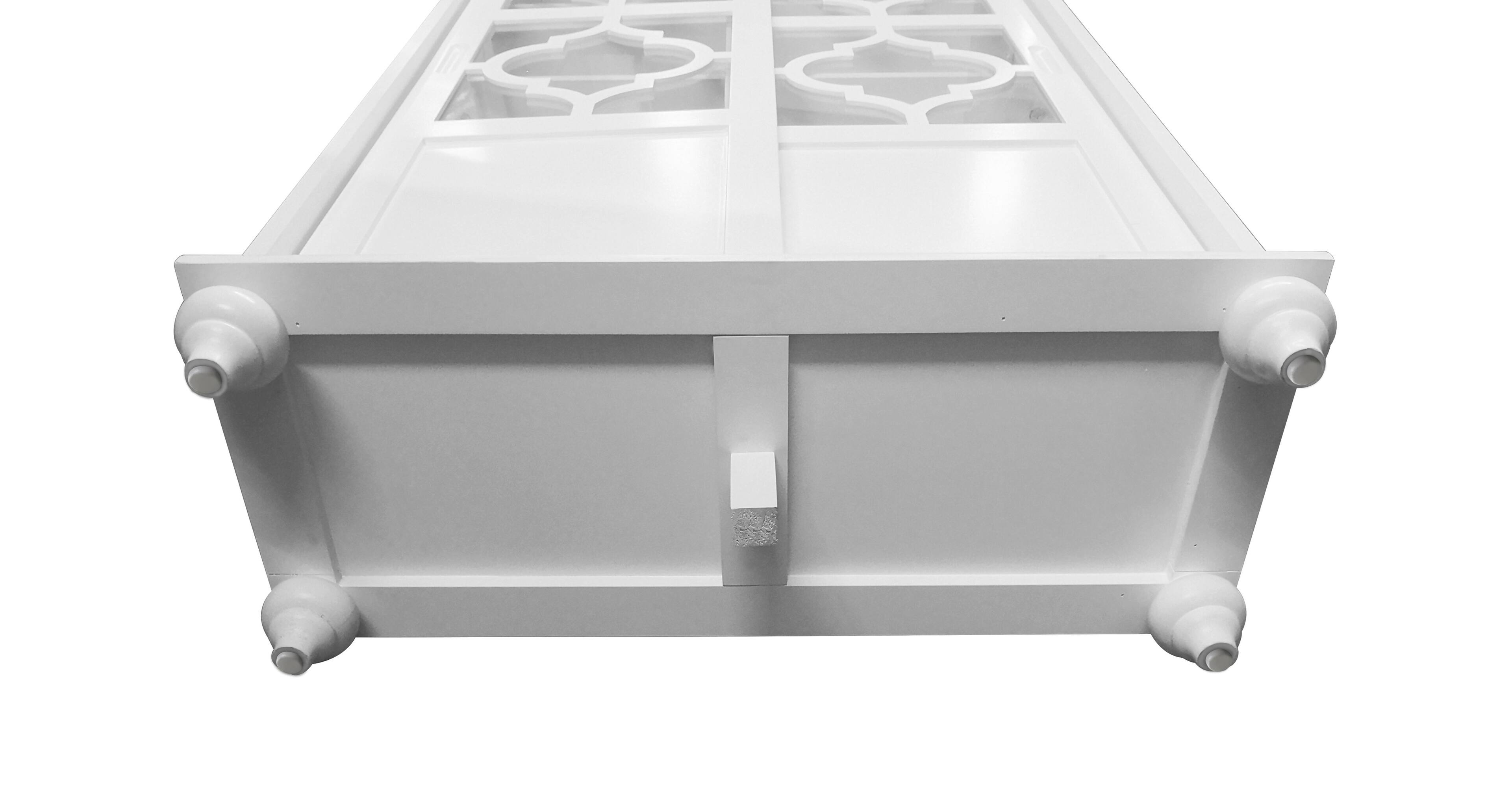 Left. Kings Brand Furniture - Kings Brand Furniture Halswelle 2-Door White Curio Bookcase Cabinet with Glass Doors - White.