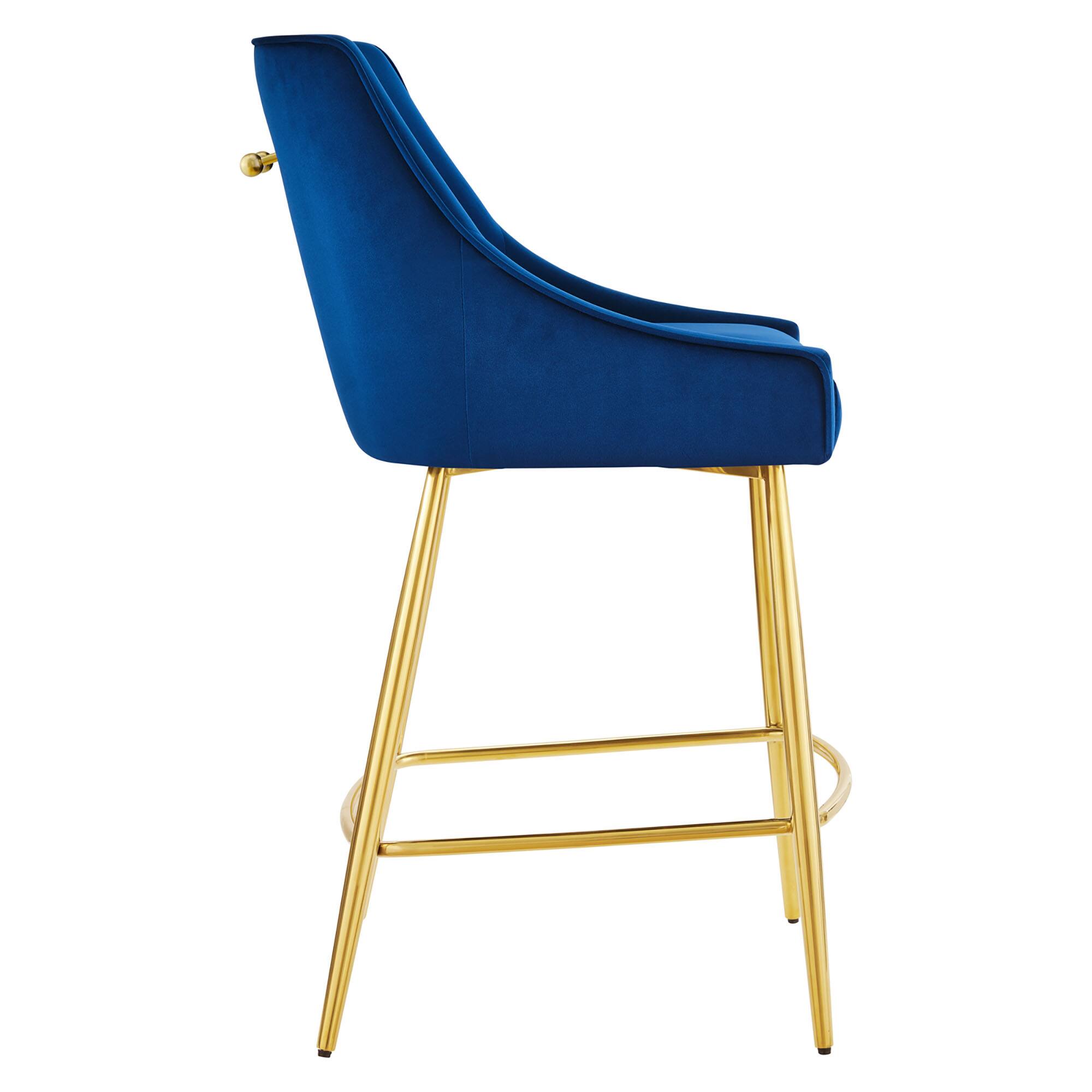 Alt View 1. Modway - Discern Performance Velvet Counter Stool by Modway - Navy.