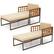 Alt View 6. Costway - 2 PCS Outdoor Furniture Set Patio Acacia Wood Armchair with Long Ottoman Cozy Seat - Beige.