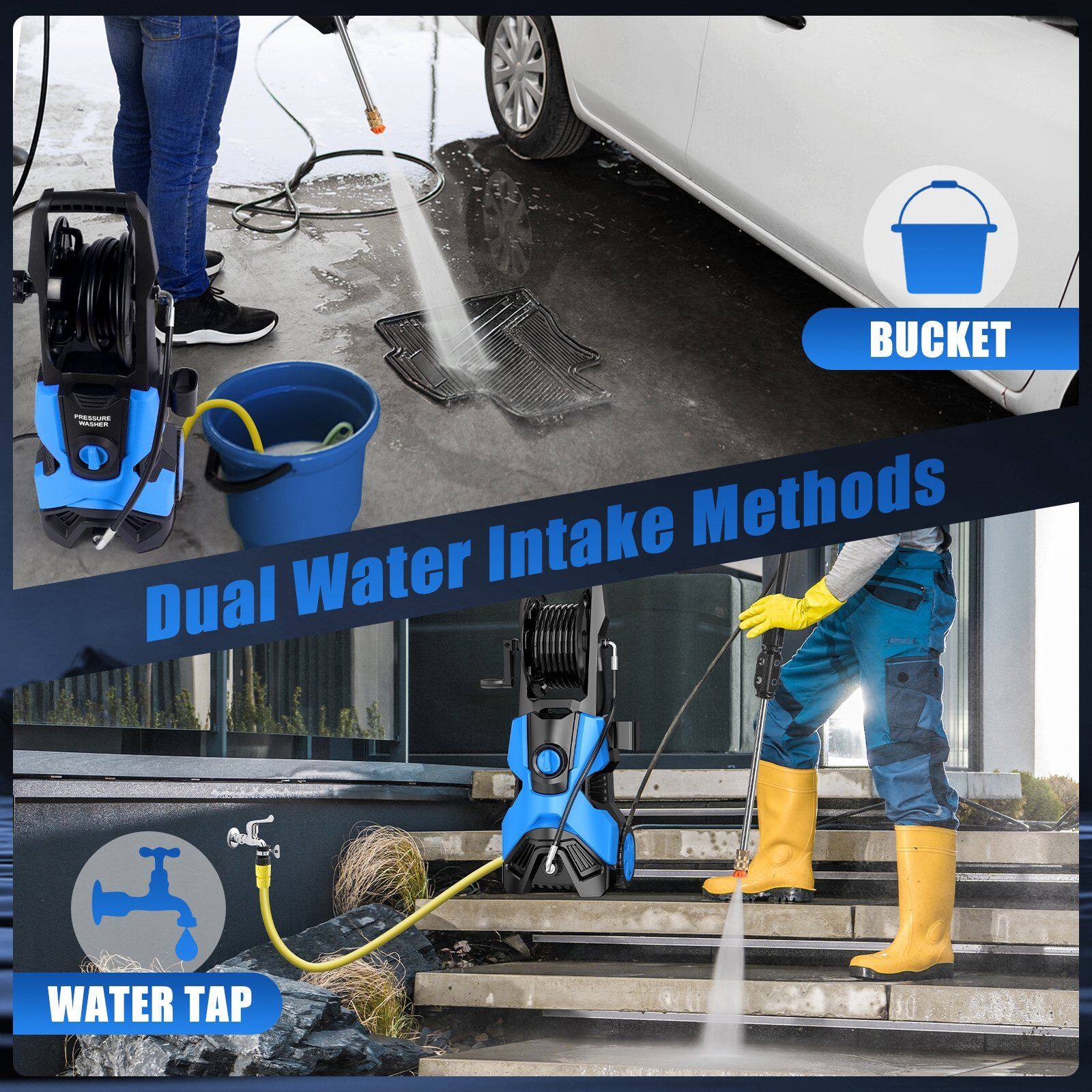 BUCKET, WATER TAP, Dual Water Intake Methods