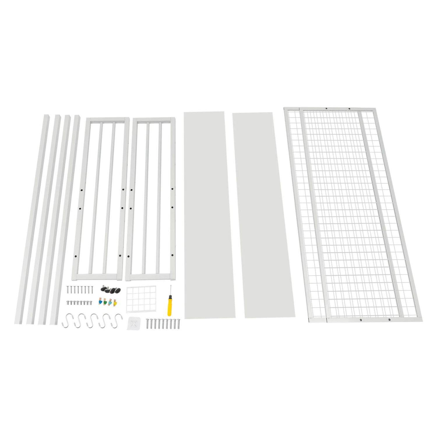 Alt View 4. Home Collection - Desktop Bookcase Organizer – Tabletop Bookshelf & Computer Desk Storage Rack - White.
