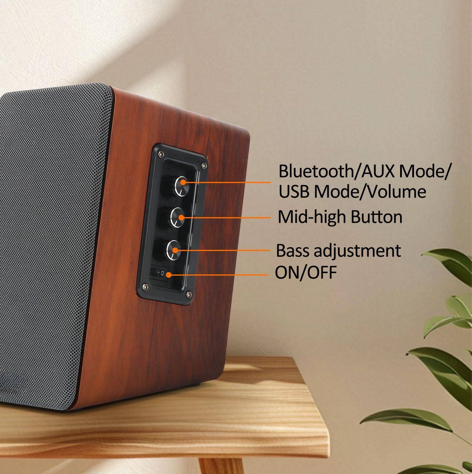 Bluetooth/AUX Mode/USB Mode/Volume  
Mid-high Button  
Bass adjustment ON/OFF