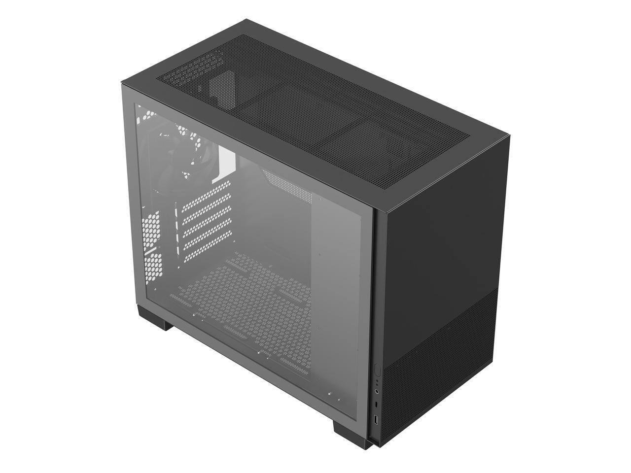 Alt View 2. Rosewill - micro atx mini tower pc case with pre-installed 80+ gold 650w atx 3.1 p - Black.