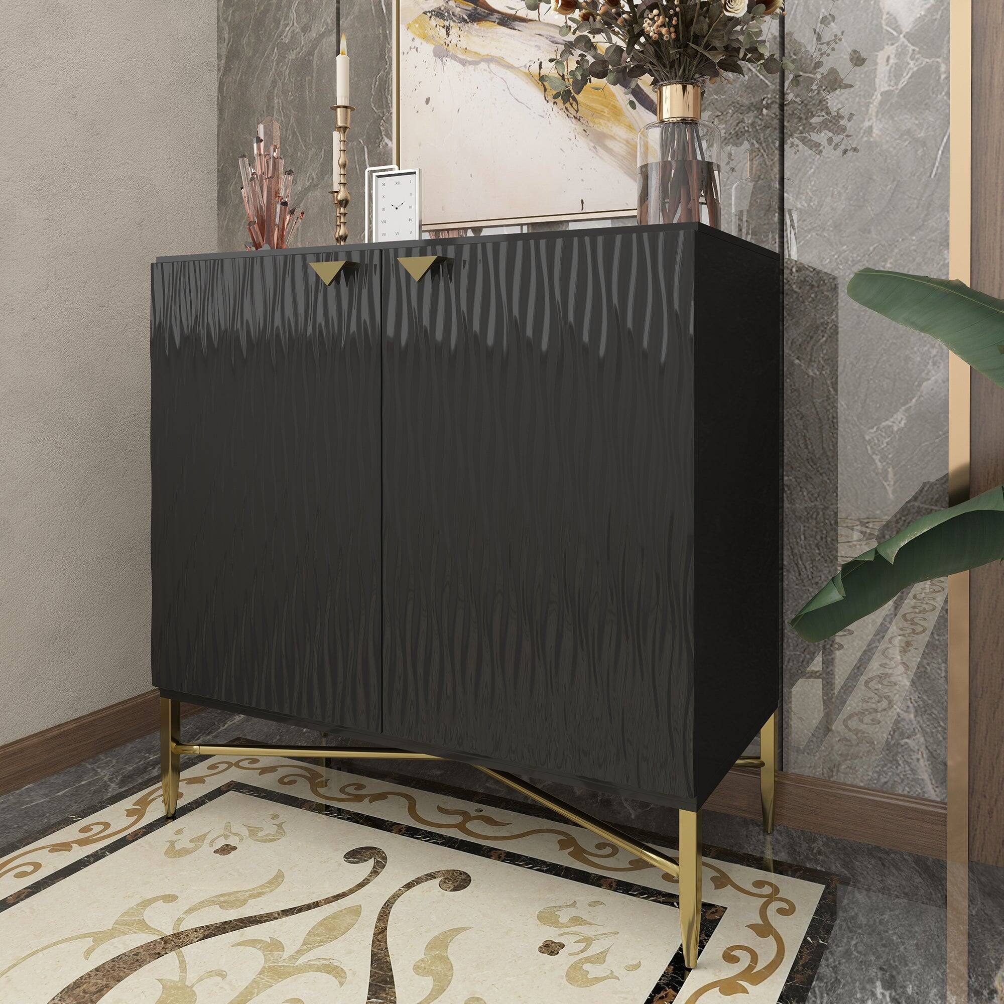 Alt View 3. Boyel Living - 2 Door Locker Accent Cabinet - Black.