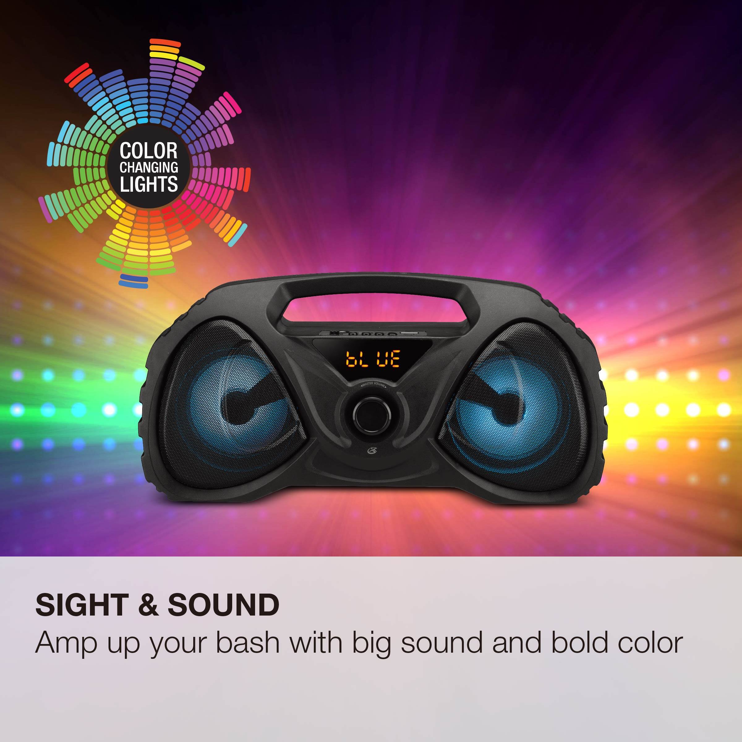 COLOR CHANGING LIGHTS

SIGHT & SOUND

Amp up your bash with big sound and bold color