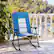 Alt View 4. Costway - Foldable Rocking Padded Chair Portable Camping Chair with Backrest Armrest Blue - Blue.