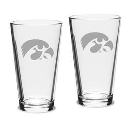 Jardine - Iowa Hawkeyes 16oz. 2-Piece Classic Pub Glass Set - Multicolor
