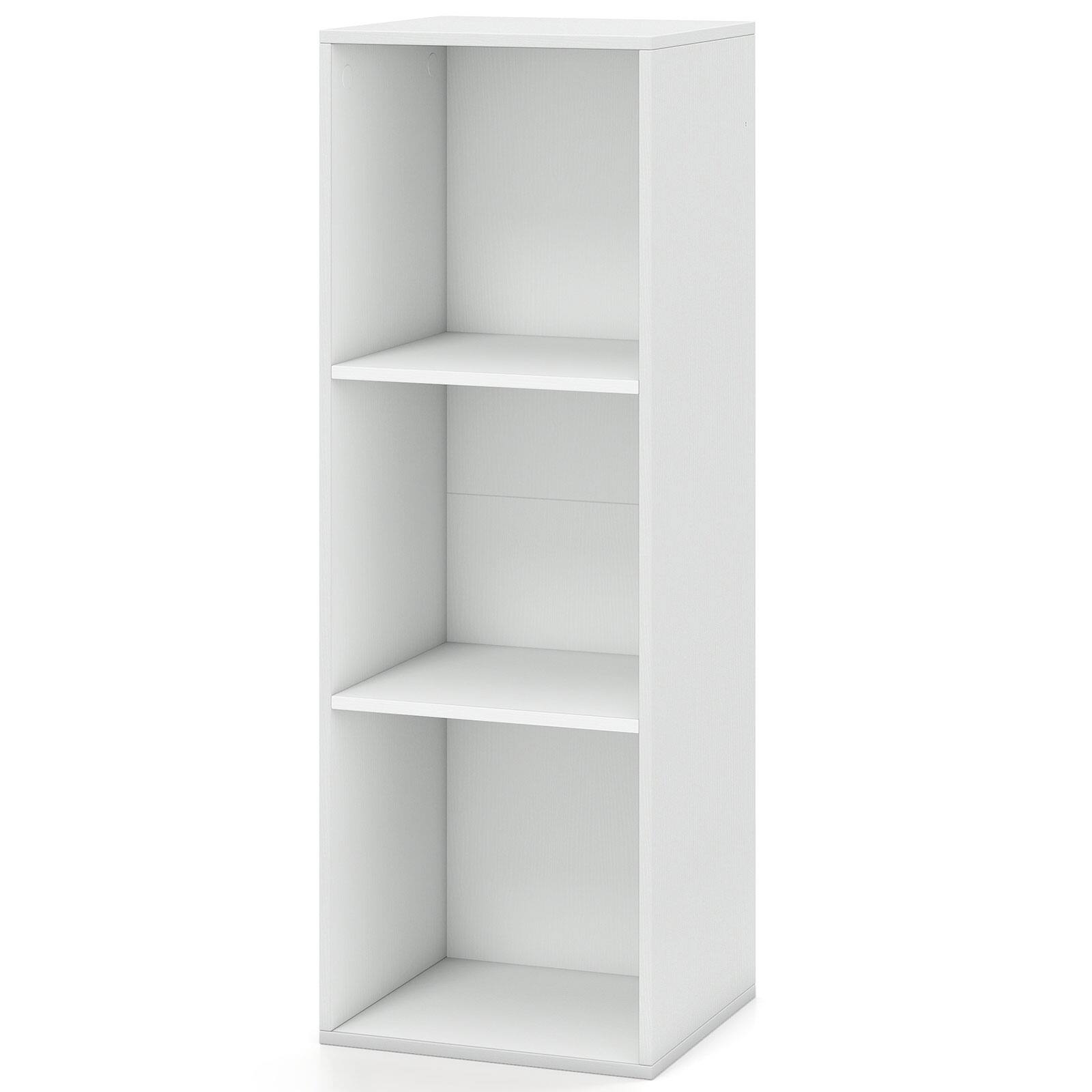 Alt View 9. Costway - Costway 1 PCS 3-Cube Modern Bookcase with Anti-Tipping Kits, Freestanding Cubby Storage Organizer - White 3-cube.