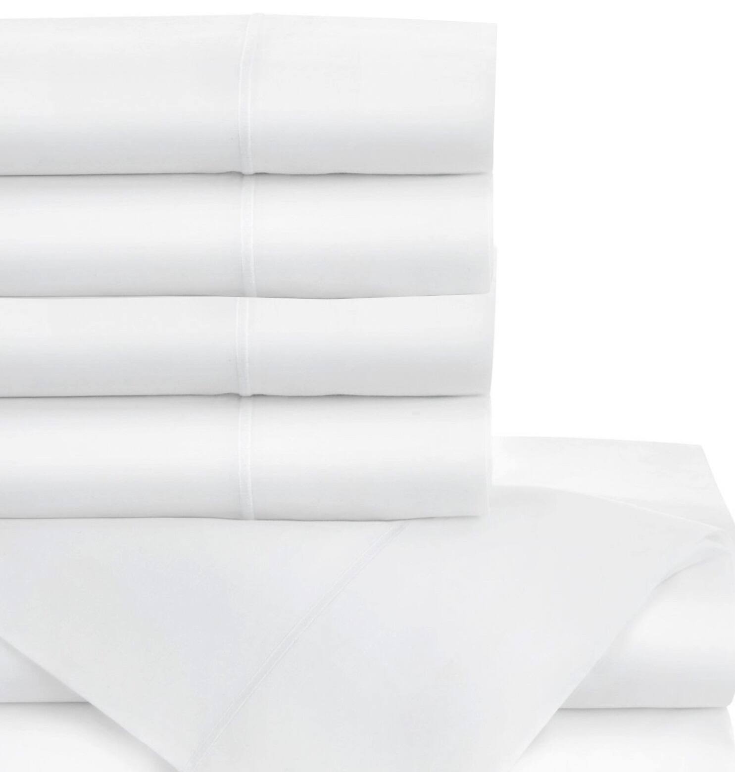 Back. Bibb Home - Bibb Home 1000TC Egyptian Cotton Rich 6-Piece Sheet Set - White.