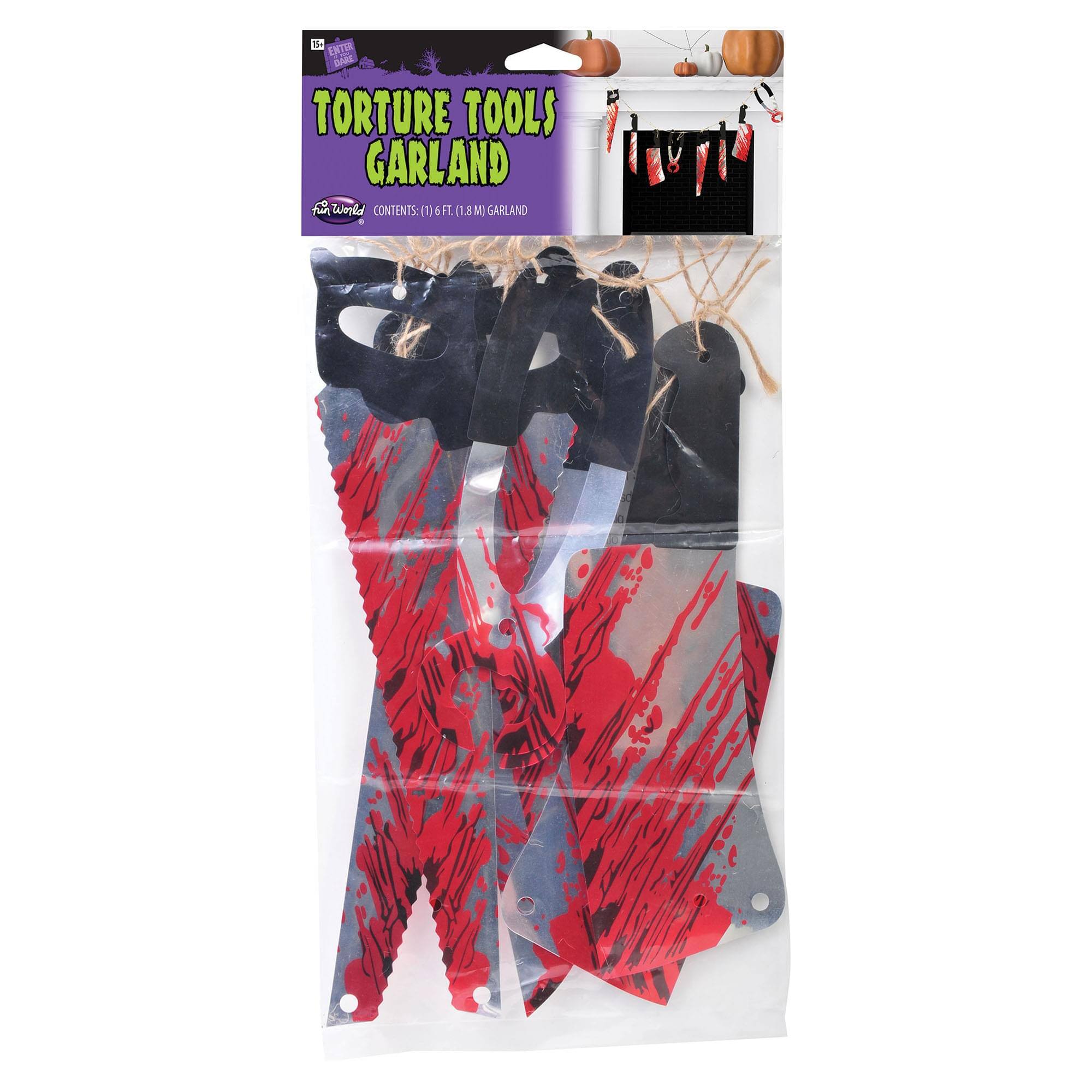 + ENTER DARE TORTURE TOOLS GARLAND fu Wod CONTENTS: 6 FT 1.8 M GARLAND