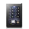 Front. Yeego - Wine Refrigerator Cooler, 20 Bottle Small Wine Fridge, Mini Freestanding Wine Cellars for Home, Office - Black.
