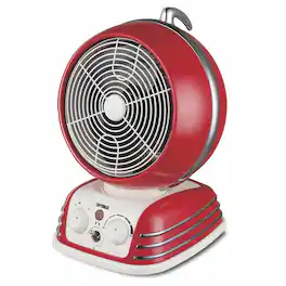 Optimus - Retro Design Oscillating Fan Heater - Red