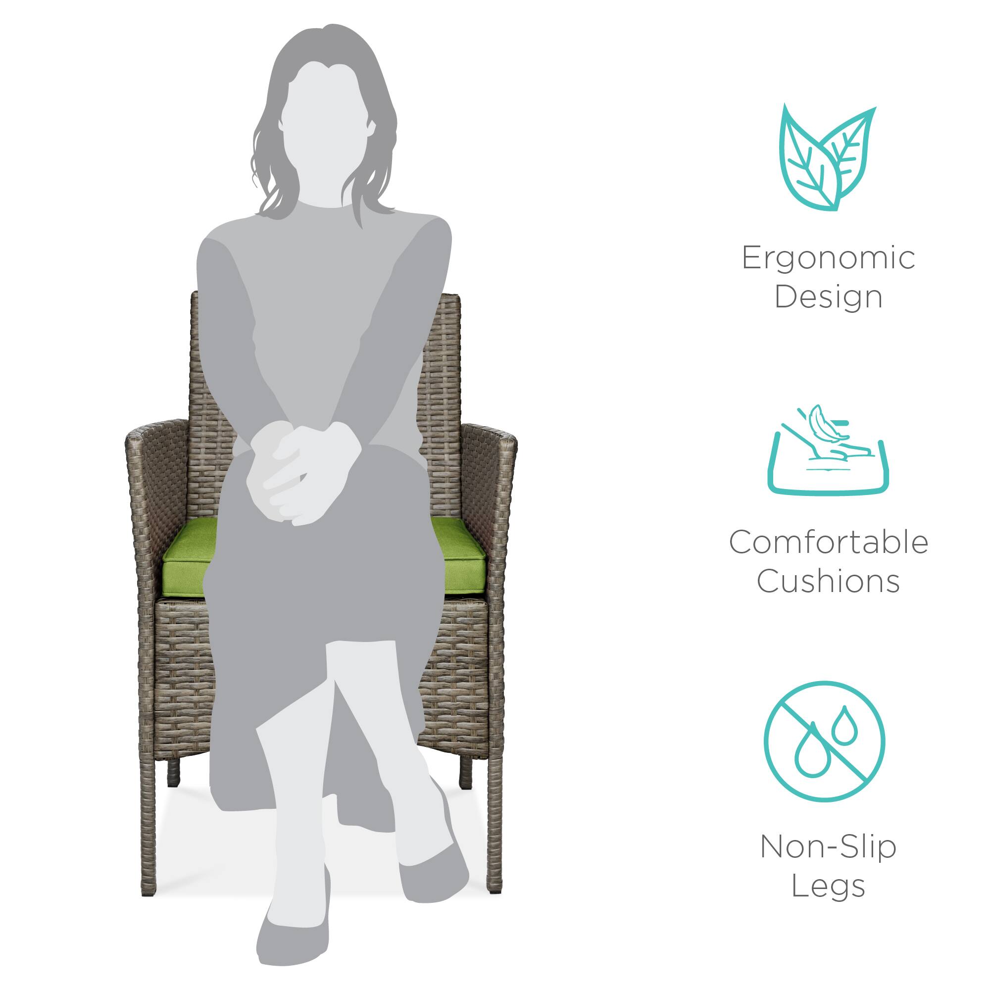 Ergonomic Design
Comfortable Cushions
Non-Slip Legs