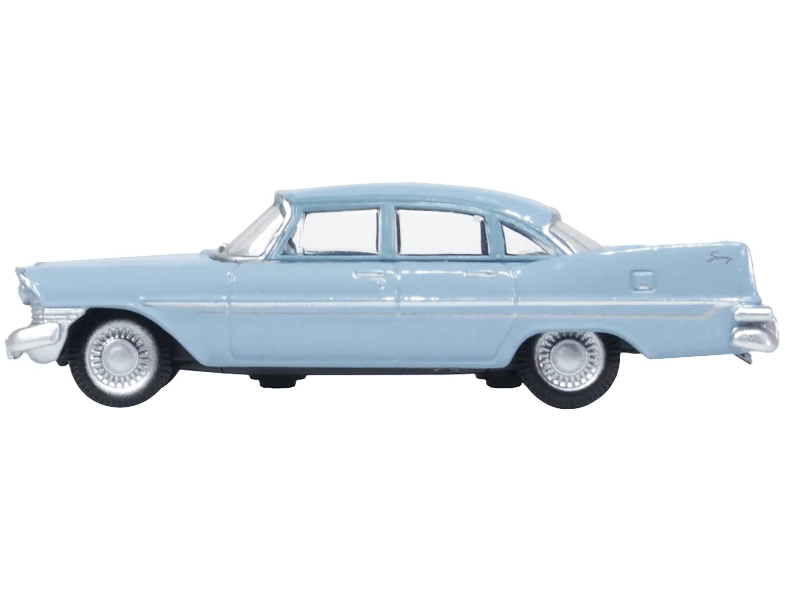 Angle. Oxford Diecast - 1959 Plymouth Savoy Sedan Powder Blue 1/87 (HO) Scale Diecast Model Car by Oxford Diecast - Blue.