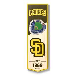YouTheFan - San Diego Padres 6'' x 19'' 3D StadiumView Banner - Multicolor