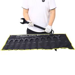Boyel Living - 11-Piece Oxide Carbon Steel SAE Jumbo Combination Wrench Set 1-5/16 To 2-Inch - Black