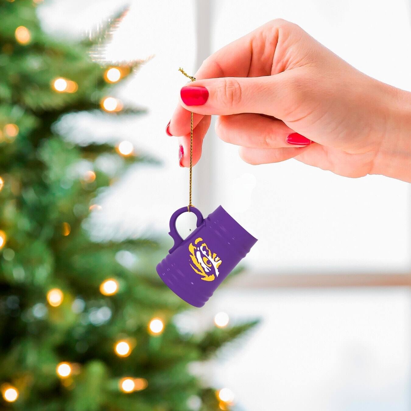 Alt View 1. Evergreen Enterprises - LSU Tigers Two-Pack 3" Mini Stein Ornament Set - Multicolor.