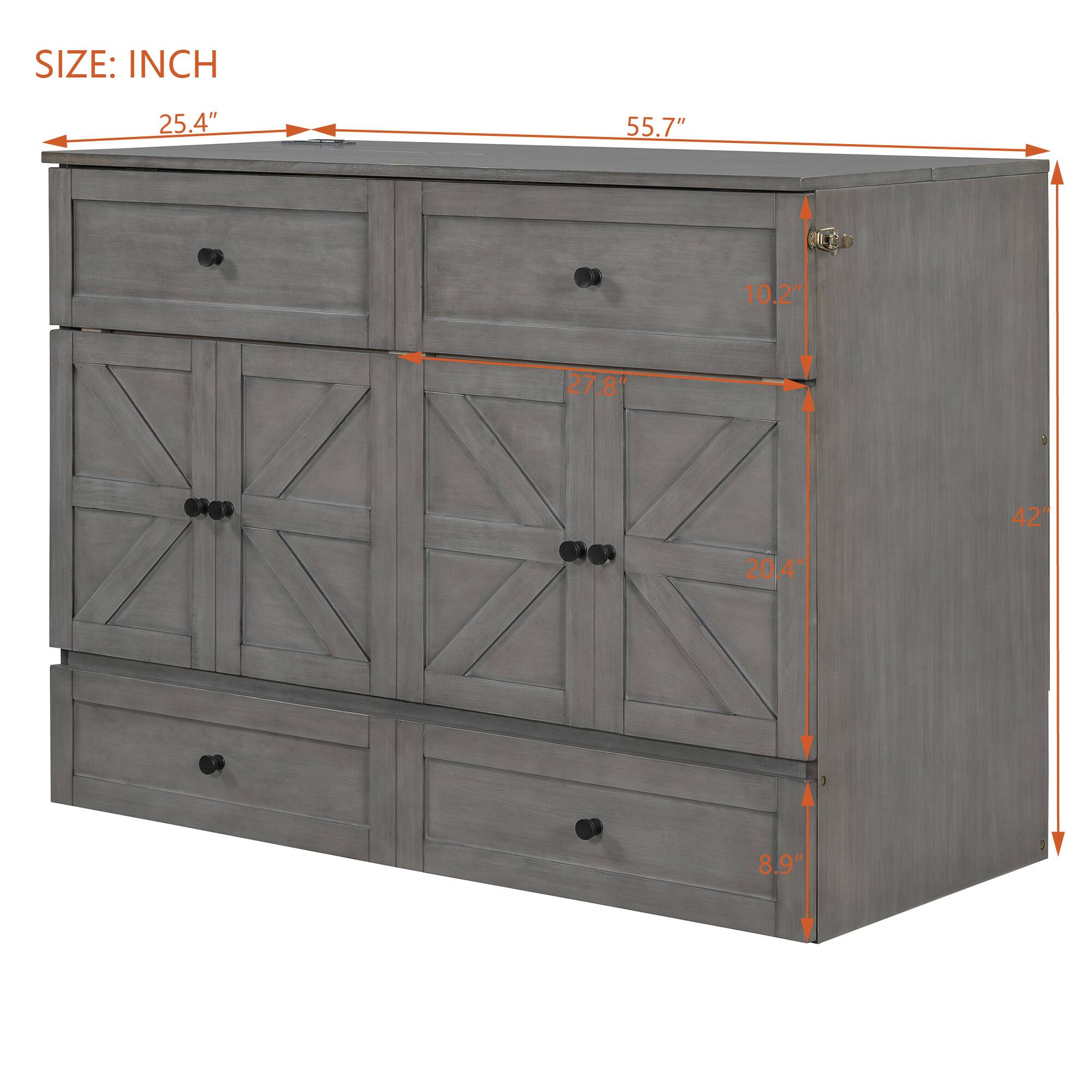 SIZE: INCH  
25.4" x 55.7" x 42"  
10.2" x 27.8" x 20.4" x 8.9"