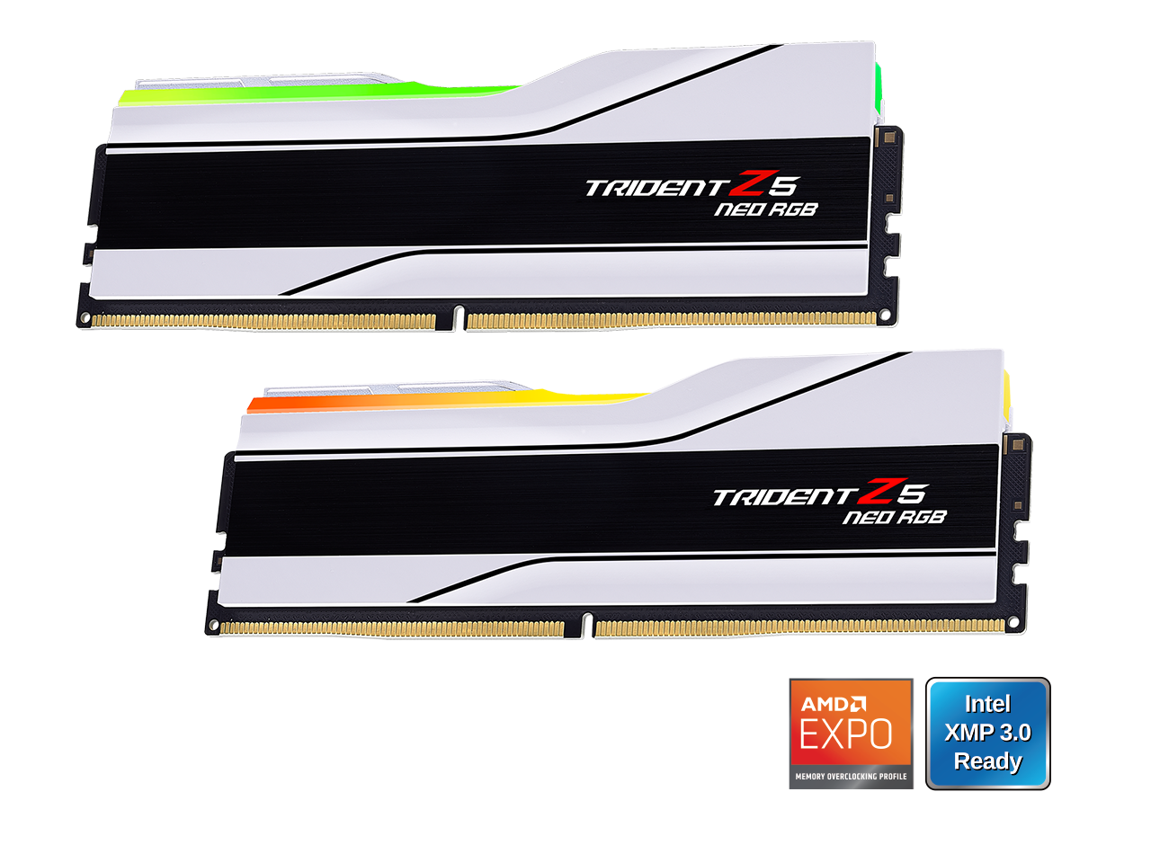 TRIDENT Z5 5 NEO RGB  
TRIDENT Z5 5 NEO RGB  
AMD EXPO MEMORY OVERCLOCKING PROFILE  
Intel XMP 3.0 Ready