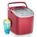 Front. Euhomy - Portable Countertop Ice Maker - 9 Cubes in 6 Mins, 26lbs/Day, Self-Cleaning with Ice Scoop & Basket, for Home/Office/RV - Red.