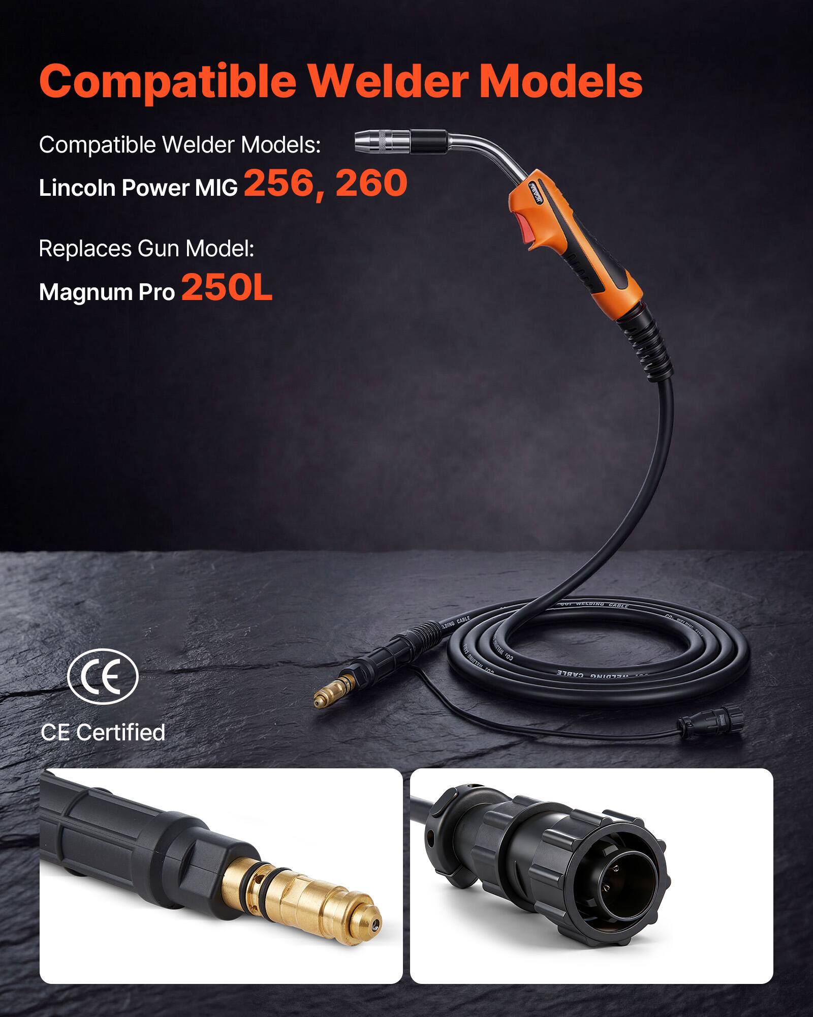 Compatible Welder Models

Compatible Welder Models: Lincoln Power MIG 256, 260  
Replaces Gun Model: Magnum Pro 250L  

CE Certified