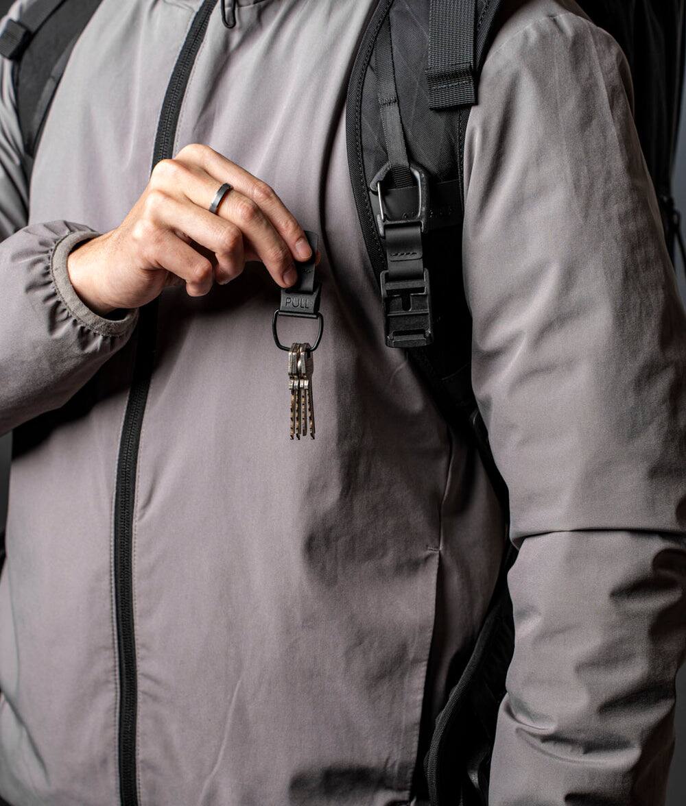 Alt View 4. ALPAKA - HUB Carabiner Quick Release Keychain with Magnetic Belt Clip - EDC Carabiner for Keys - Tactical Gear (L) - Black.