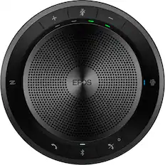 Front. EPOS - EPOS Portable Bluetooth Speakerphone - Black, Gray - Black.