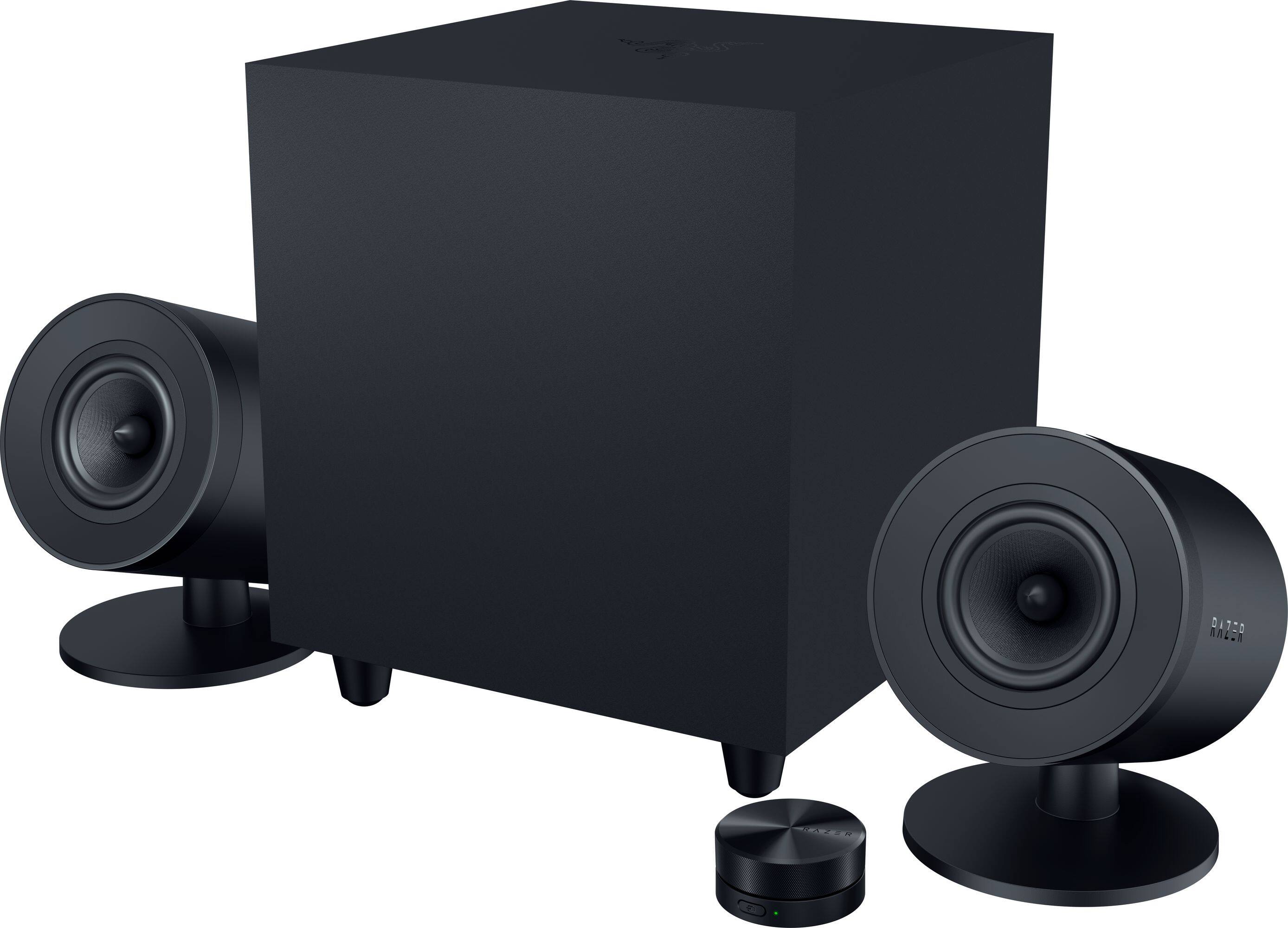 Alt View 18. Razer - Nommo V2 Pro Full-Range 2.1 Bluetooth PC Gaming Speakers with Wireless Subwoofer (4 Piece) - Black.