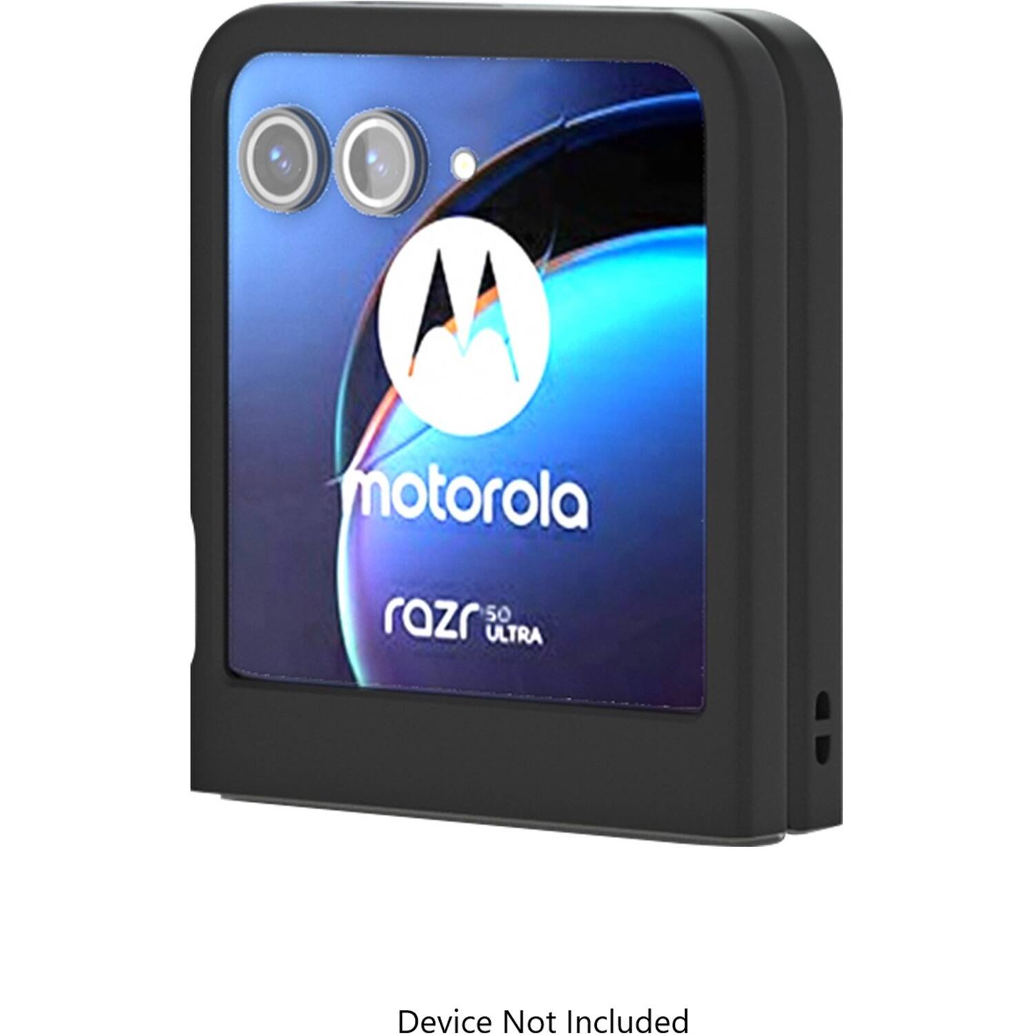 The text on the image reads "motorola razr 50 ULTRA Device Not Included."