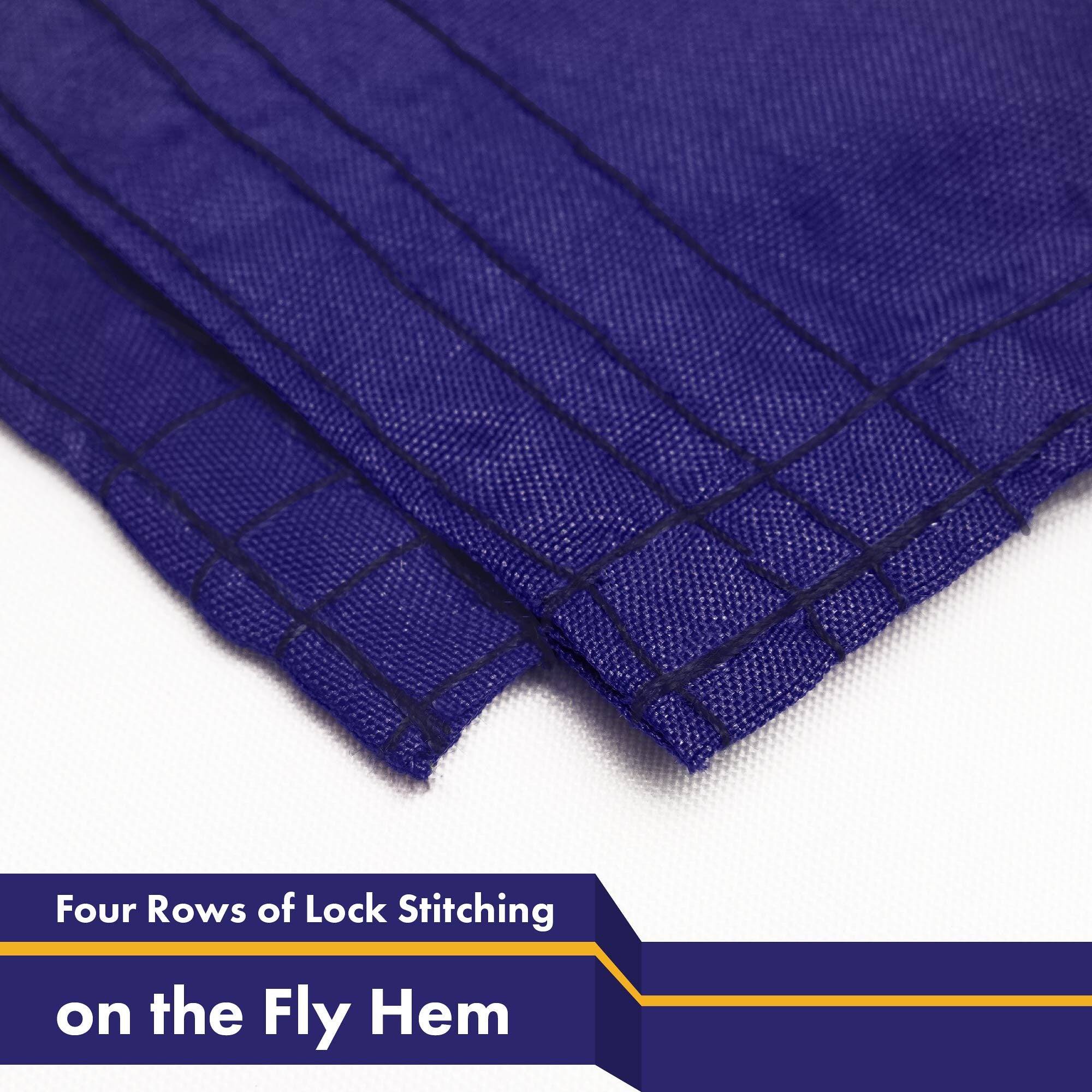 Four Rows of Lock Stitching on the Fly Hem