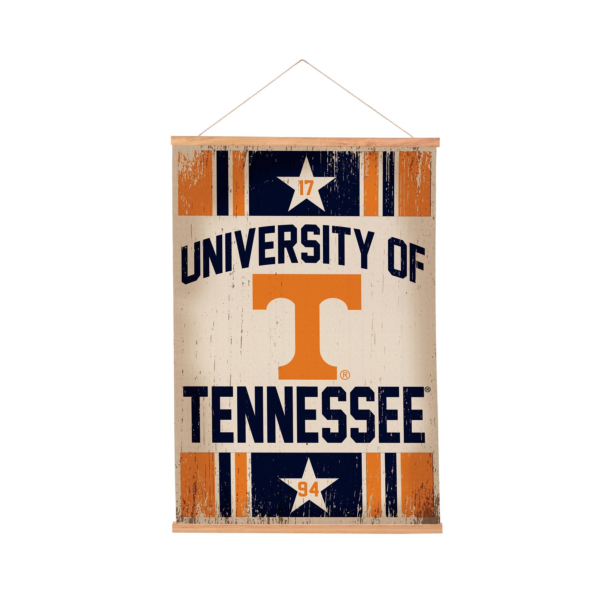 Tennessee Volunteers 24" x 36" Antique Style Canvas Wall Art Tapestry with Wood Frame