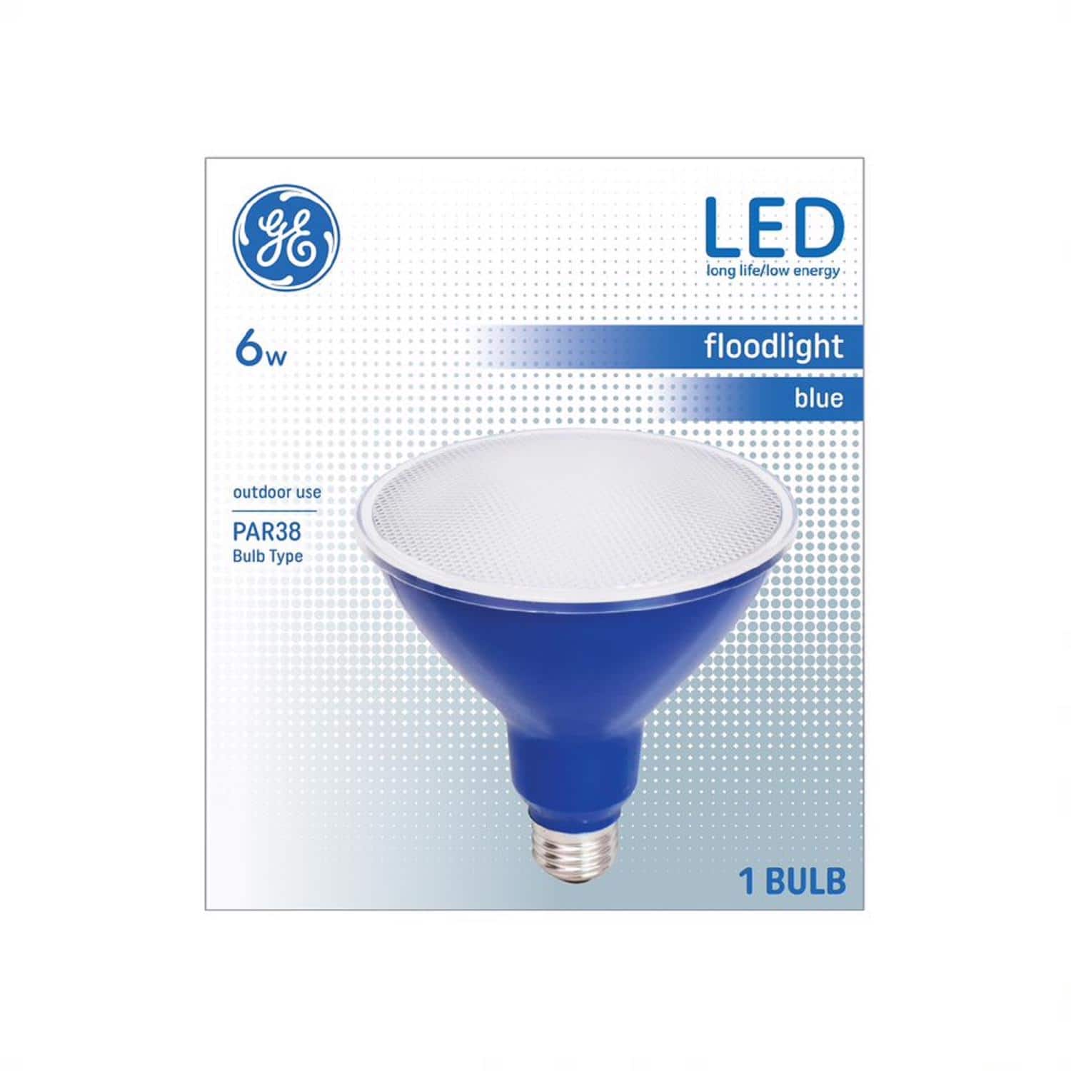 GE - PAR 38 E26 (Medium) LED Floodlight Bulb Blue 1 pk