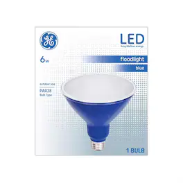 GE - PAR 38 E26 (Medium) LED Floodlight Bulb Blue 1 pk
