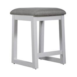 Liberty Furniture Industries - Uph Console Stool Contemporary in Two-Tone Shell - White