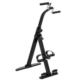 Loheer - Foldable Leg Exercise Bike with LCD Monitor, Senior Seated Pedal Exerciser, Adjustable Height - Black