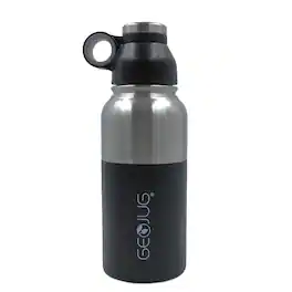 Brentwood - GeoJug 40oz Stainless Steel Vacuum Insulated Water Bottle - Black