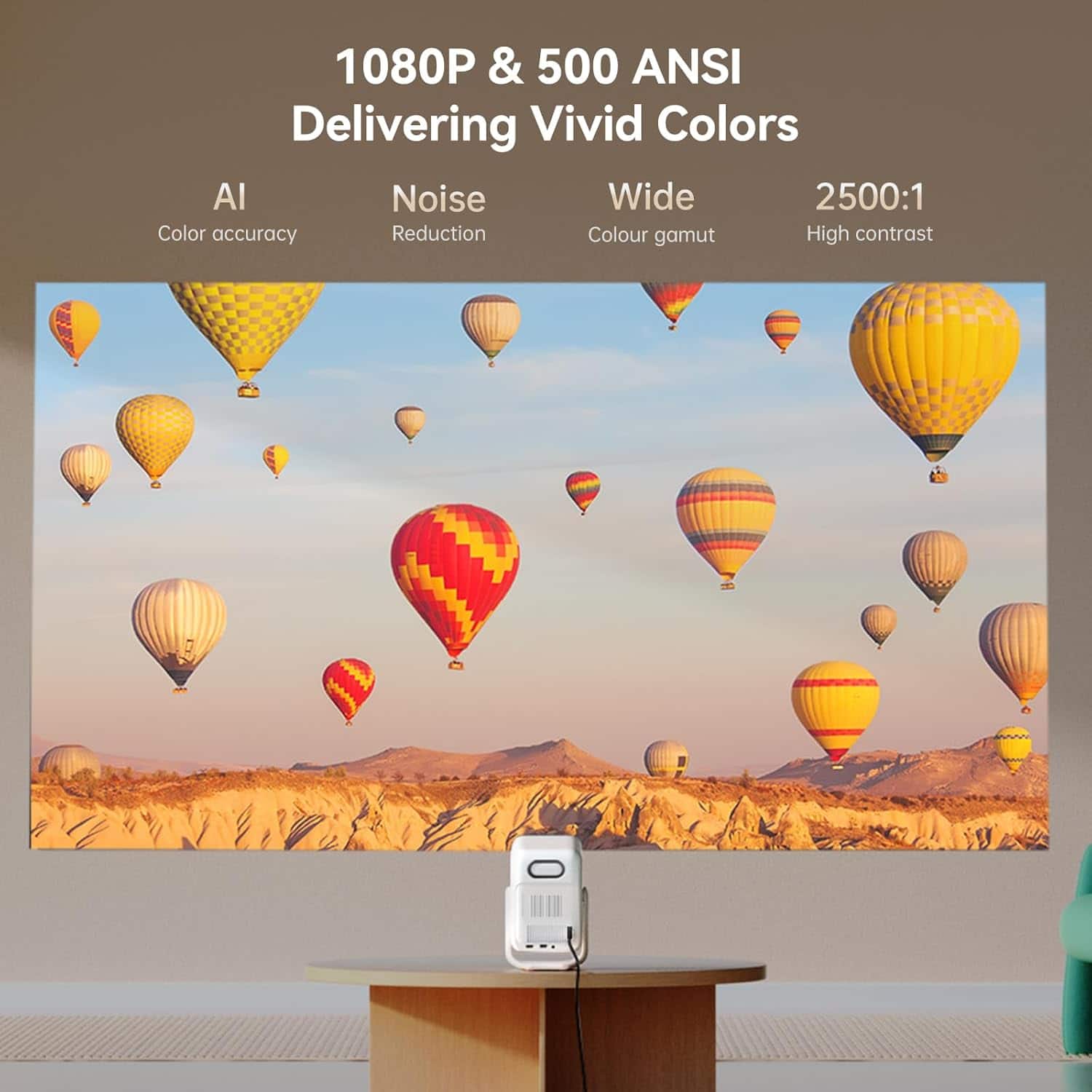 Wanbo T2 Ultra プロジェクタ 500ANSI 1080P フルHD Wanbo T2 Ultra Andorid TV11.0 1080P Projector Support 4K