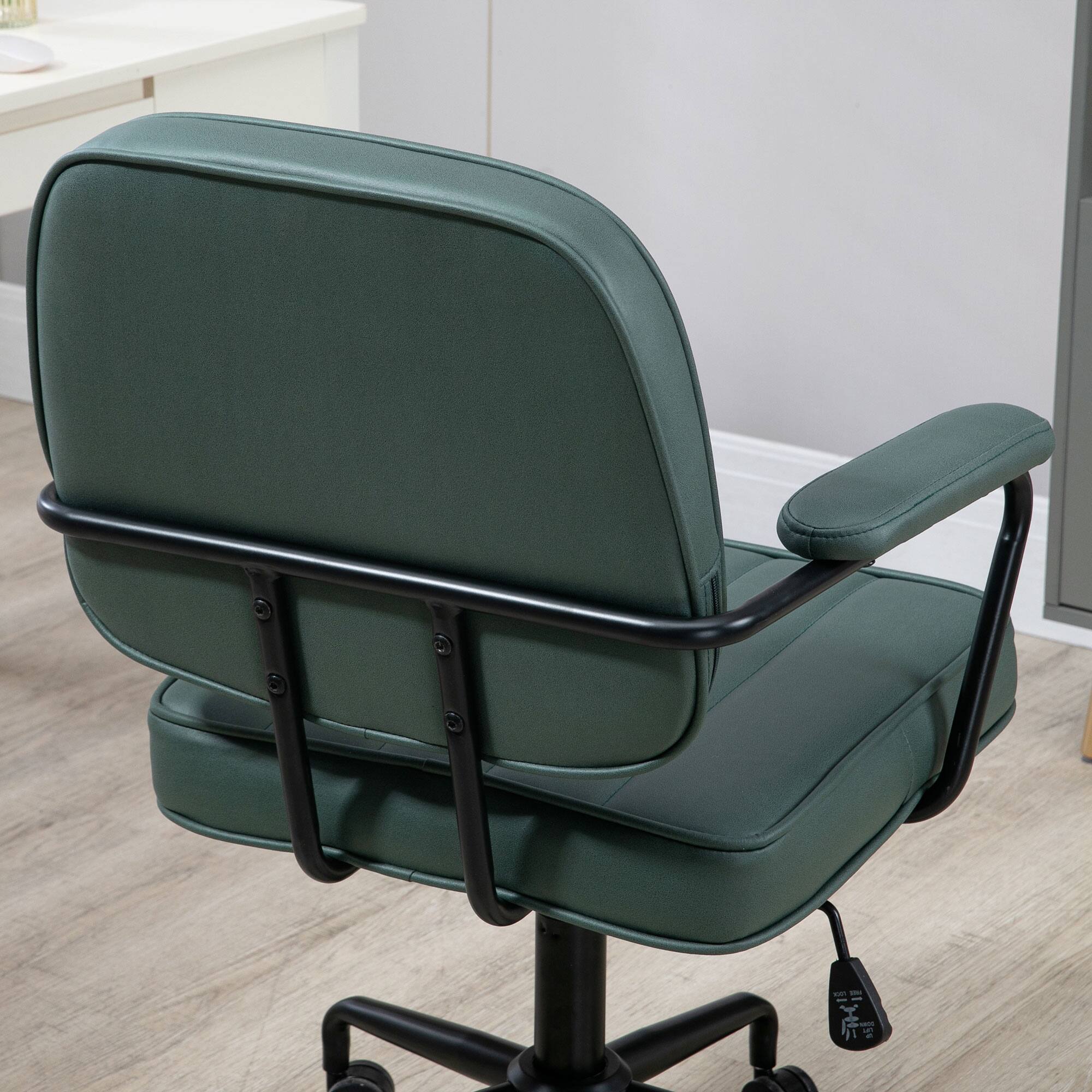 Alt View 8. Vinsetto - Microfiber Computer Desk Chair with Adjustable Height, Tilt - Green.