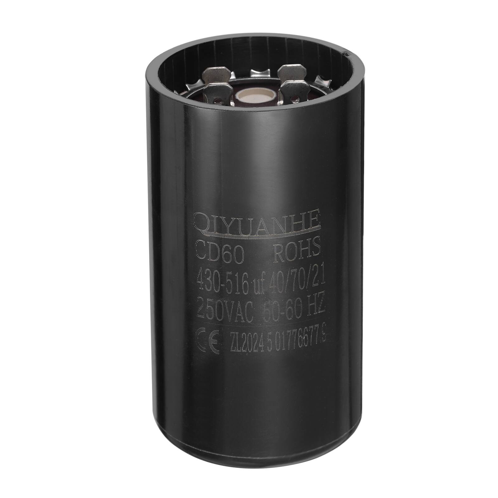 Unique Bargains - CD60 Motor Run Capacitor, 430-516uF MFD AC250V, 50-60Hz, for Electric Motor, 46x86mm - Black