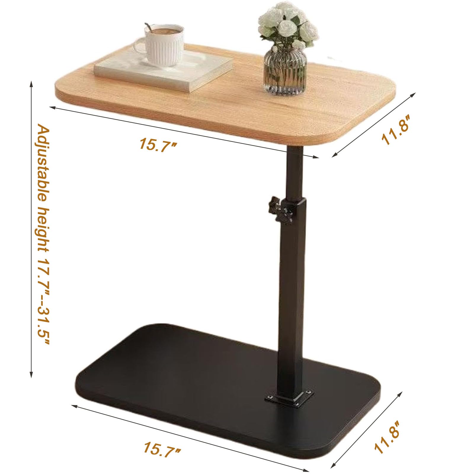 Adjustable height 17.7" - 31.5"

15.7" x 11.8"