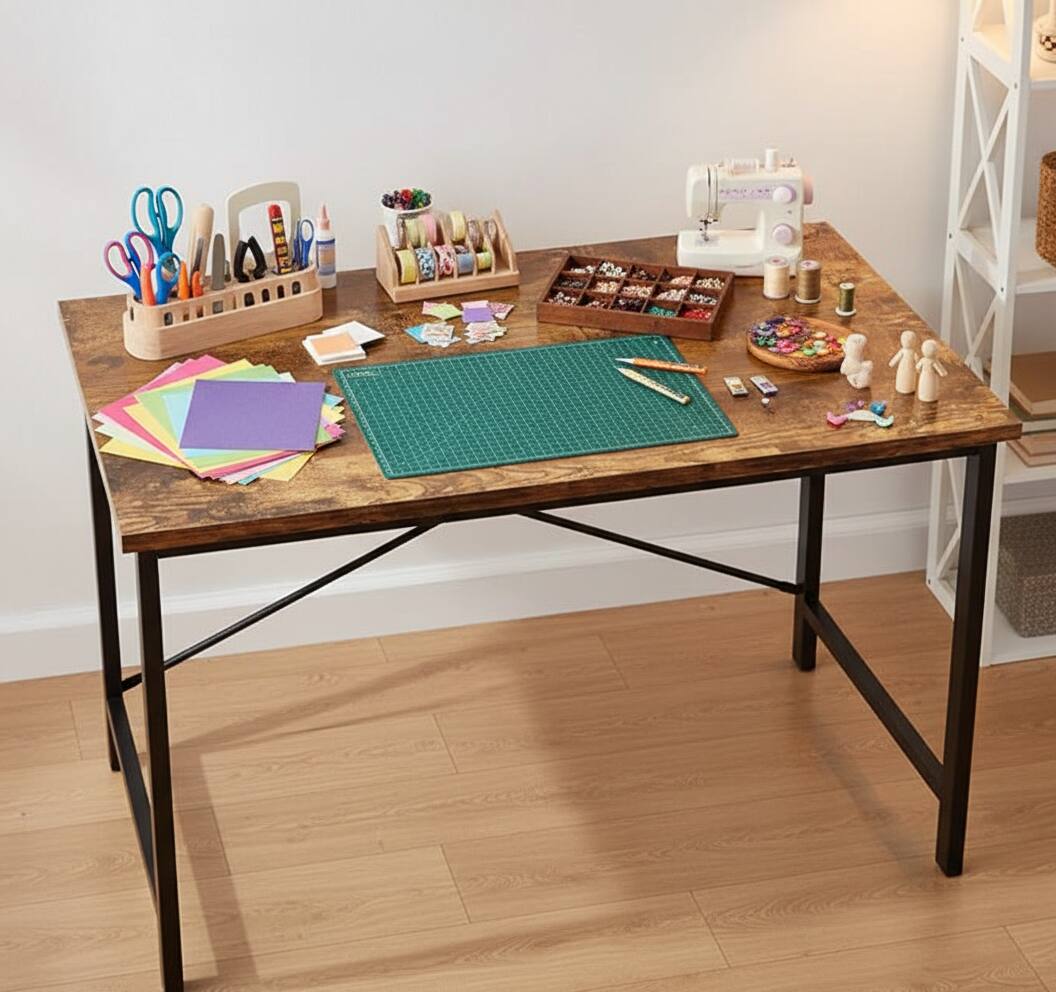 Alt View 5. AOITUN - Computer Office Desk 44 Inch Small for Dorms and Home Offices - Compact Workspace Solution for Efficient Daily Use - Steel.