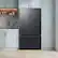 Alt View 17. Samsung - 36 in. Wide Bespoke AI 30 cu. ft. 3-Door French Door Refrigerator with Zero Clearance Fit & In-Door Tall Water Dispenser - Matte Black Steel.