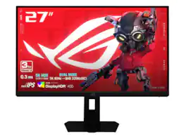 ASUS - ROG 27" 5K HDR Fast IPS Monitor (XG27JCEG) - 5K 80Hz/QHD 320Hz, ELMB Sync, USB-C, G-SYNC, Aura Sync - Black