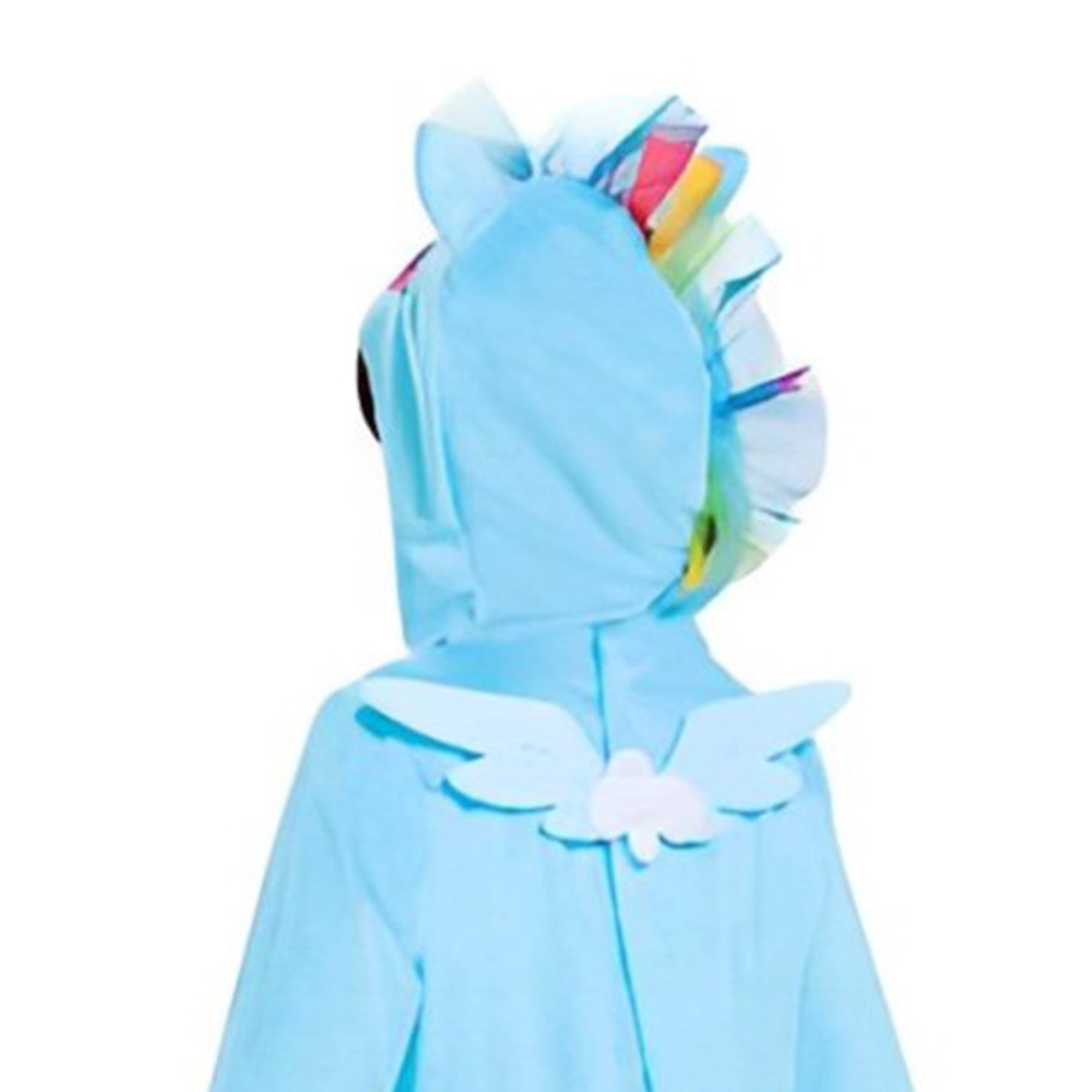 Alt View 3. Disguise - My Little Pony Rainbow Dash Girls Hooded Costume Jumpsuit | M (7-8) - Blue.