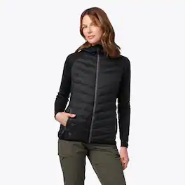 Mobile Warming - App Controlled Women's Ventani Hybrid Heated Jacket - Black